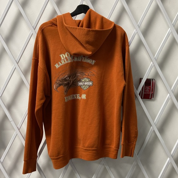 Harley Davidson Doyle’s Orange Hoodie - L - Picture 2 of 5